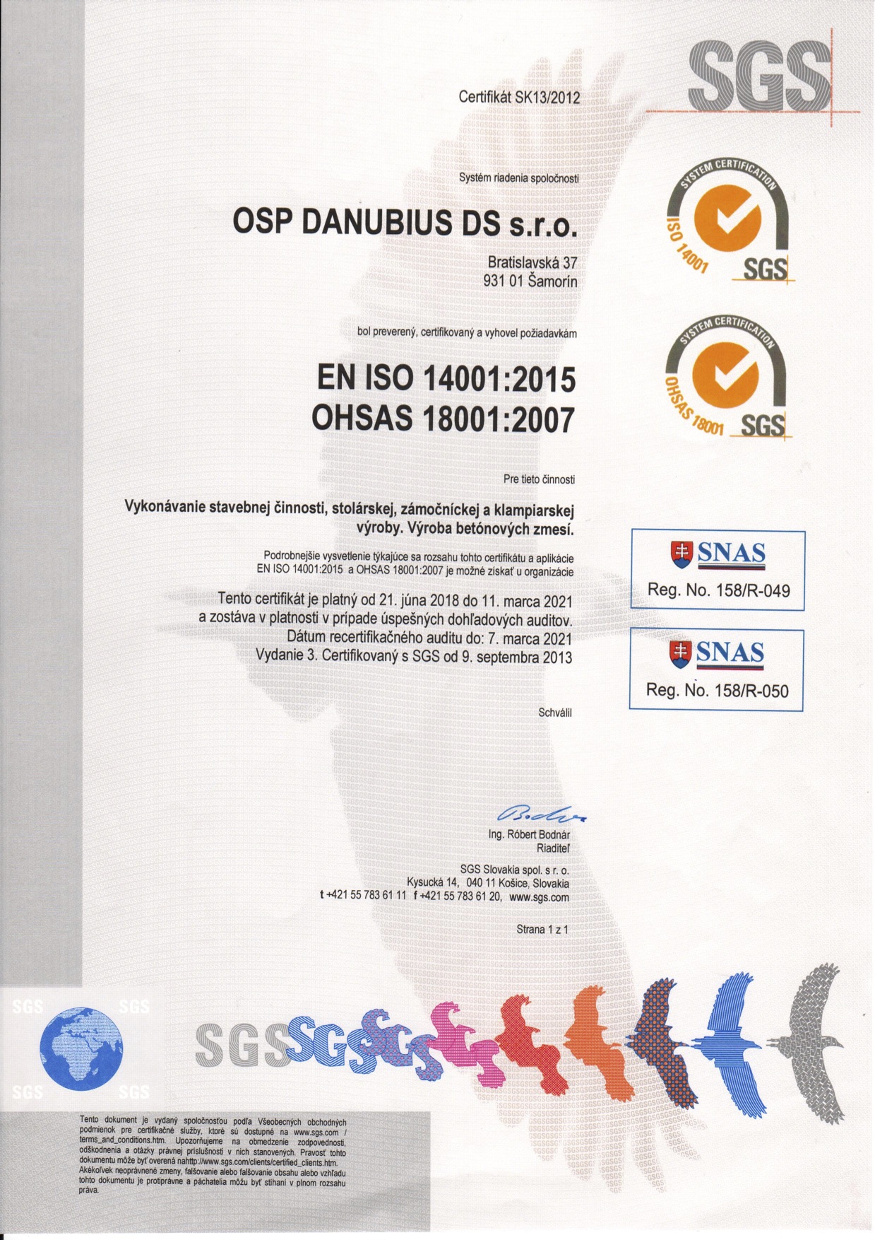 OSP DANUBIUS DS s.r.o.