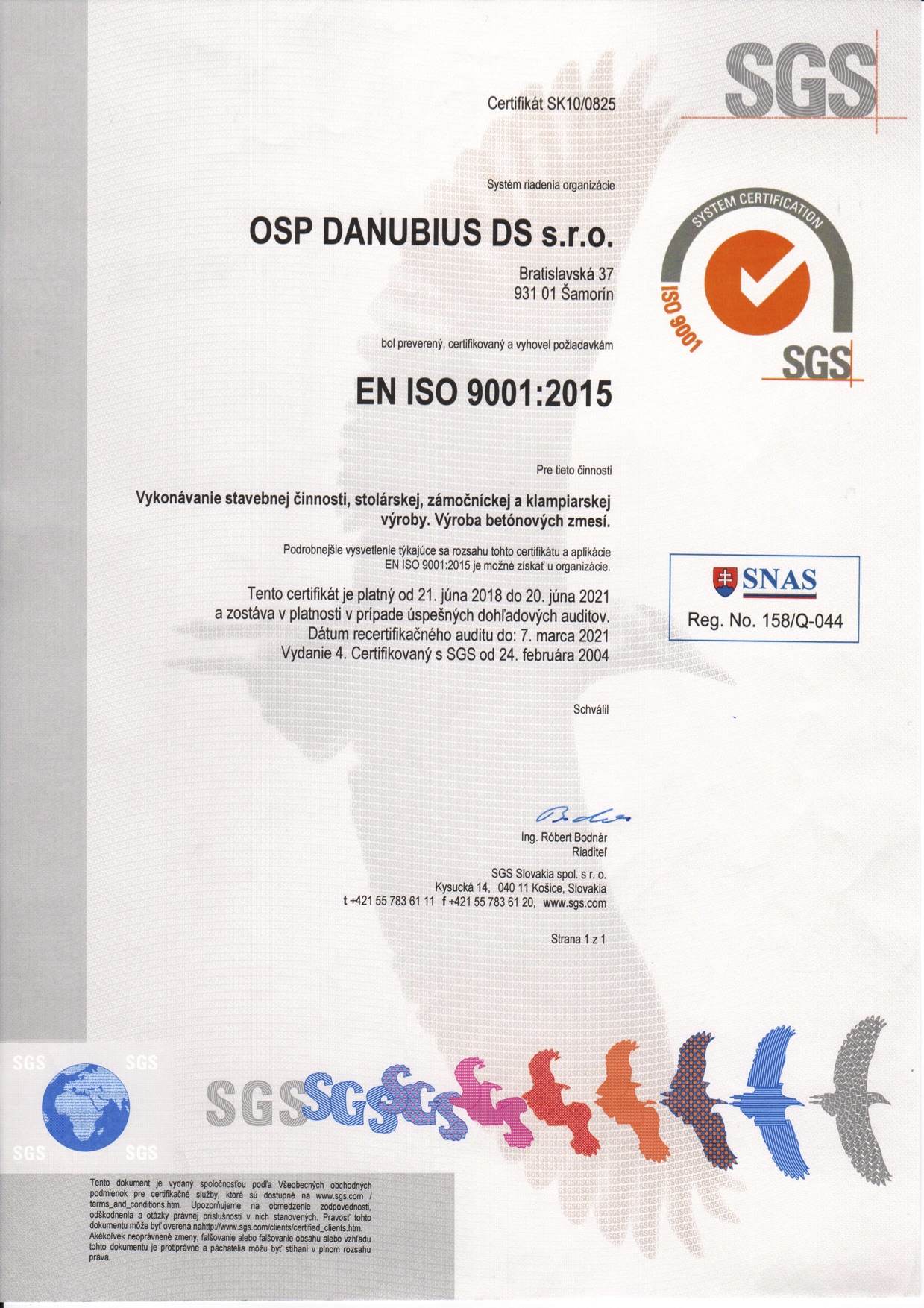 OSP DANUBIUS DS s.r.o.